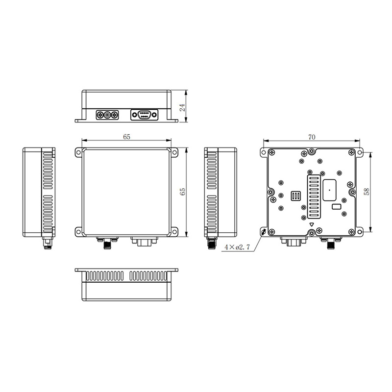 SK4A65C小型化抗干扰一体机,四阵元天线